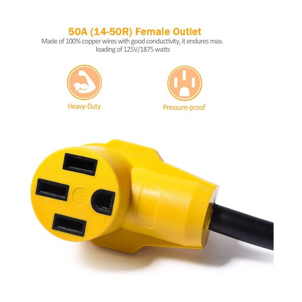 SnowyFox RV 15Amp to 50Amp Adapter - 15Male - 图片 5