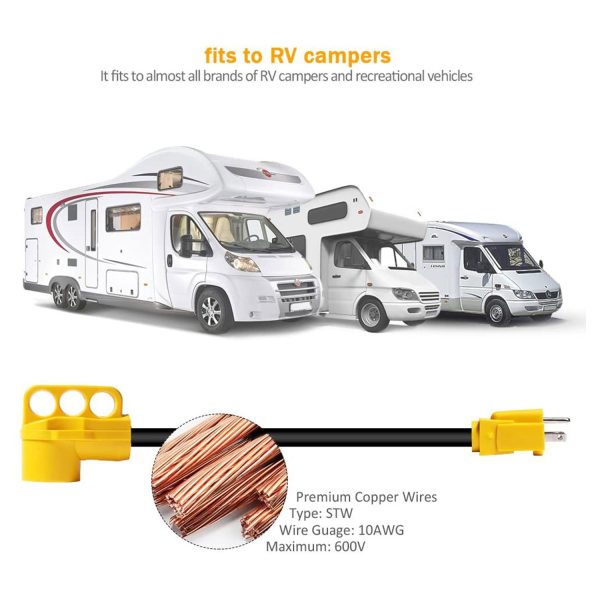 SnowyFox RV 15Amp to 50Amp Adapter - 15Male - 图片 4
